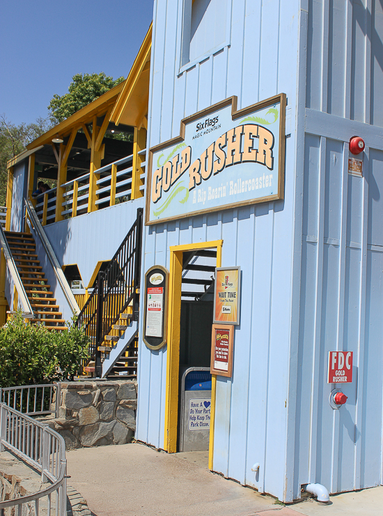 The Gold Rusher Rollercoaster - American Coaster Enthusiasts Coaster Con 42 at Six Flags Magic Mountain in Valencia, California