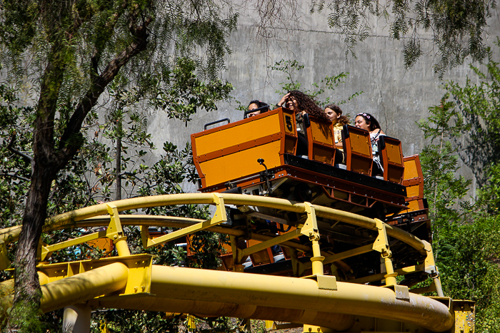  The Gold Rusher Rollercoaster - The American Coaster Enthusiasts Coaster Con 42 at Six Flags Magic Mountain in Valencia, California