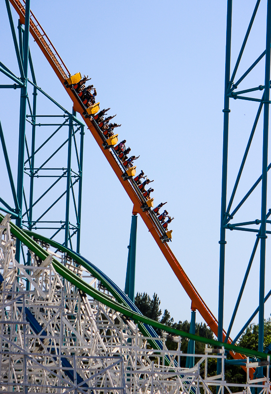 The Goliath rollercoaster - The American Coaster Enthusiasts Coaster Con 42 at Six Flags Magic Mountain in Valencia, California