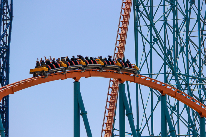 The Goliath rollercoaster - The American Coaster Enthusiasts Coaster Con 42 at Six Flags Magic Mountain in Valencia, California