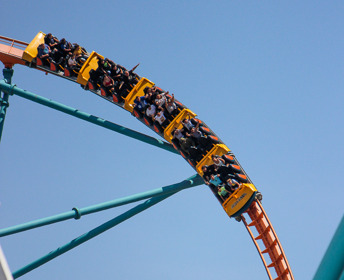 The Goliath rollercoaster - American Coaster Enthusiasts Coaster Con 42 at Six Flags Magic Mountain in Valencia, California