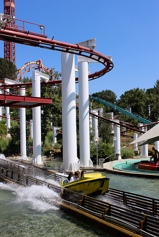 The Jet Stream Hydro Flume at American Coaster Enthusiasts Coaster Con 42 at Six Flags Magic Mountain in Valencia, California