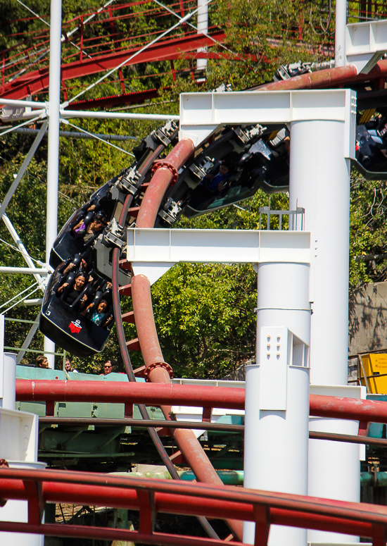 The Ninja Roller Coaster - The American Coaster Enthusiasts Coaster Con 42 at Six Flags Magic Mountain in Valencia, California