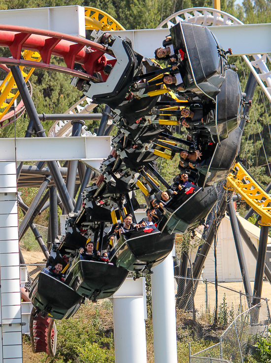 The Ninja Roller Coaster at American Coaster Enthusiasts Coaster Con 42 at Six Flags Magic Mountain in Valencia, California