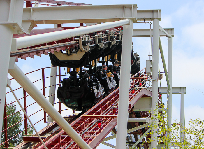 The Ninja Roller Coaster at American Coaster Enthusiasts Coaster Con 42 at Six Flags Magic Mountain in Valencia, California