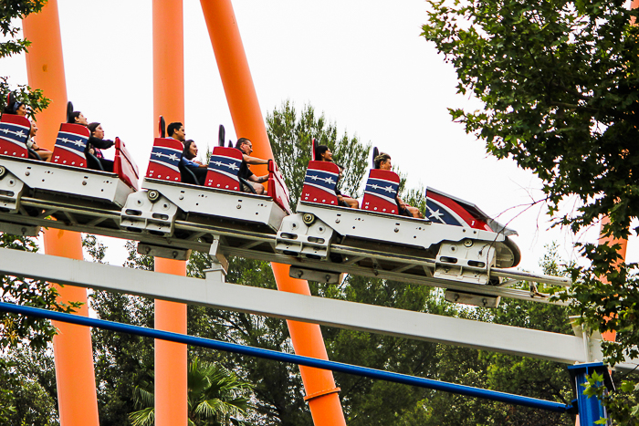 The Great American Revolution Rollercoaster - The American Coaster Enthusiasts Coaster Con 42 at Six Flags Magic Mountain in Valencia, California