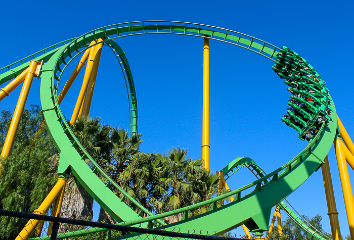 The Riddlers Revenge Rollercoaster - The American Coaster Enthusiasts Coaster Con 42 at Six Flags Magic Mountain in Valencia, California