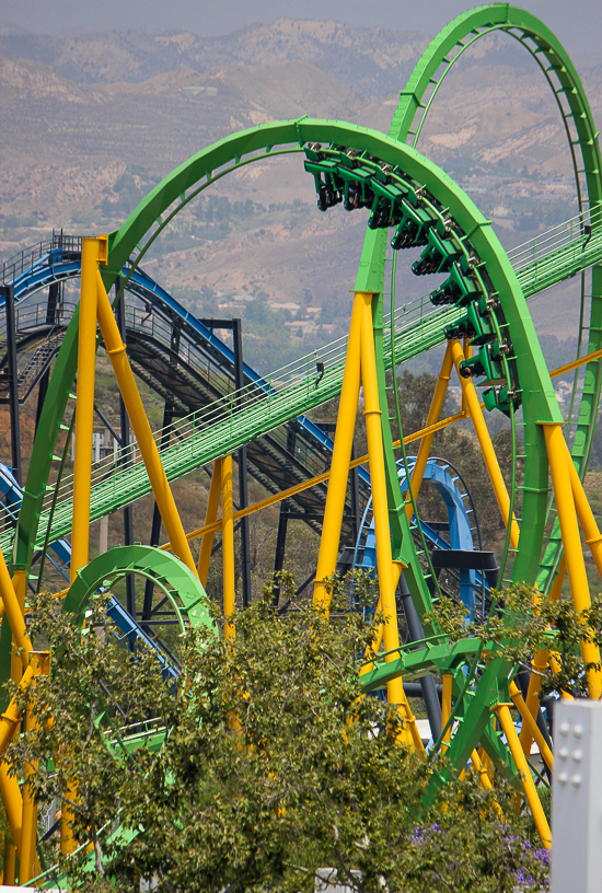 The Riddlers Revenge Rollercoaster - The American Coaster Enthusiasts Coaster Con 42 at Six Flags Magic Mountain in Valencia, California