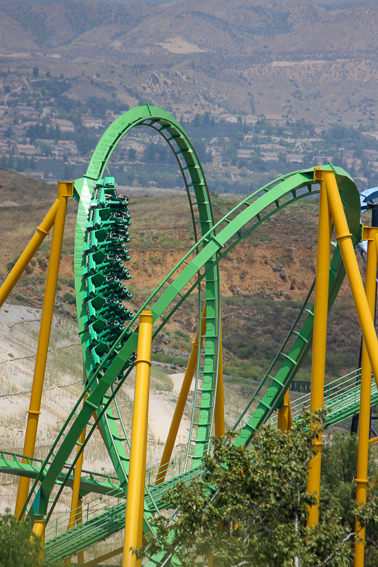 The Riddlers Revenge rollercoaster - The American Coaster Enthusiasts Coaster Con 42 at Six Flags Magic Mountain in Valencia, California