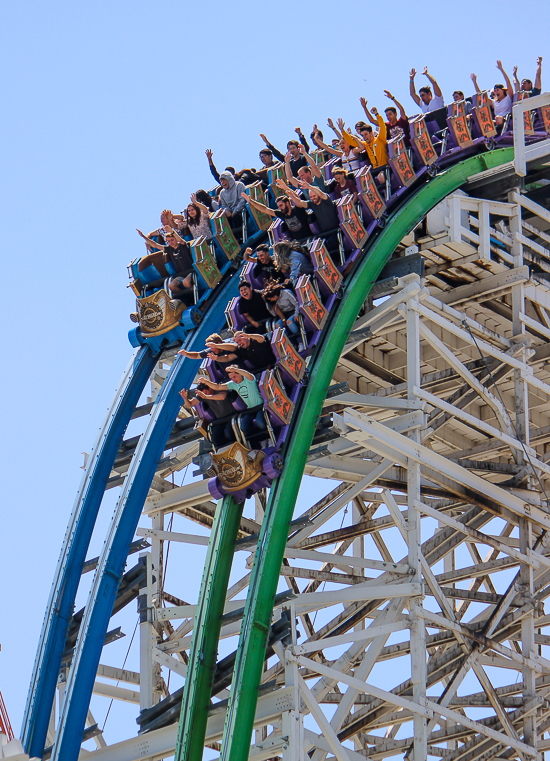 The Twisted Colossus rollercoaster - The American Coaster Enthusiasts Coaster Con 42 at Six Flags Magic Mountain in Valencia, California