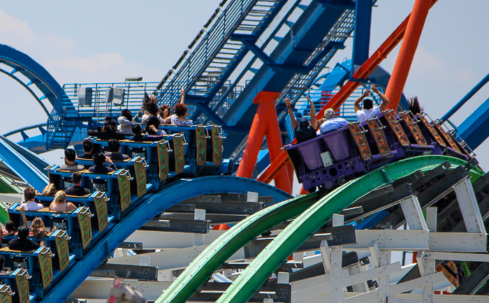 The Twisted Colossus rollercoaster - American Coaster Enthusiasts Coaster Con 42 at Six Flags Magic Mountain in Valencia, California