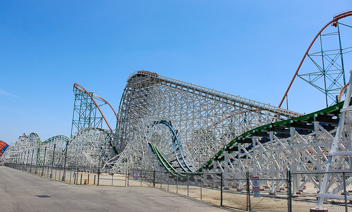 The Twisted Colossus rollercoaster - The American Coaster Enthusiasts Coaster Con 42 at Six Flags Magic Mountain in Valencia, California