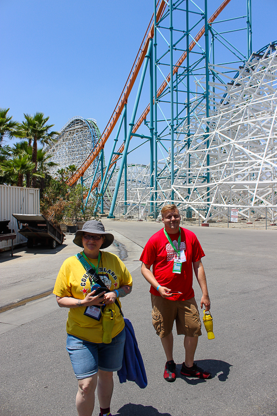 The Twisted Colossus rollercoaster - The American Coaster Enthusiasts Coaster Con 42 at Six Flags Magic Mountain in Valencia, California