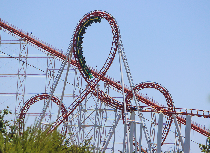 The Viper Rollercoaster - American Coaster Enthusiasts Coaster Con 42 at Six Flags Magic Mountain in Valencia, California