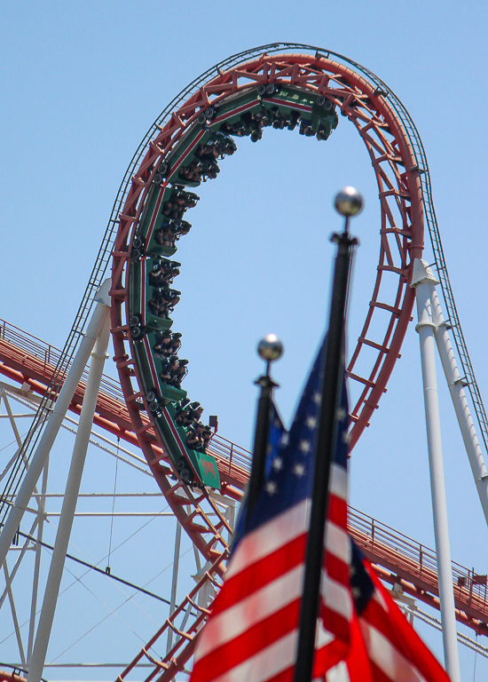 The Viper Rollercoaster - The American Coaster Enthusiasts Coaster Con 42 at Six Flags Magic Mountain in Valencia, California