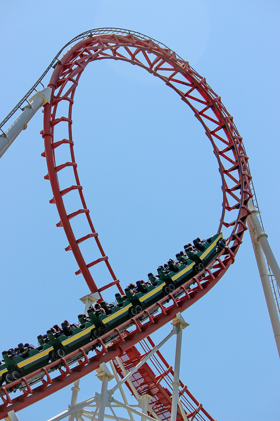 The Viper Rollercoaster - The American Coaster Enthusiasts Coaster Con 42 at Six Flags Magic Mountain in Valencia, California