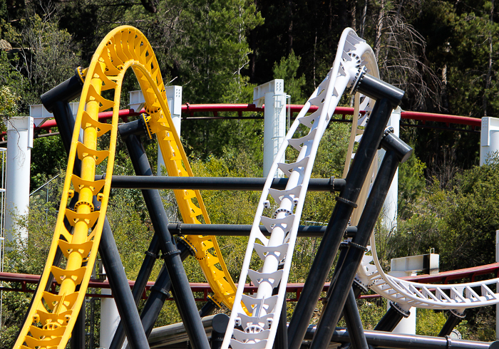 The West Coast Racers Rollercoaster under construction - The American Coaster Enthusiasts Coaster Con 42 at Six Flags Magic Mountain in Valencia, California