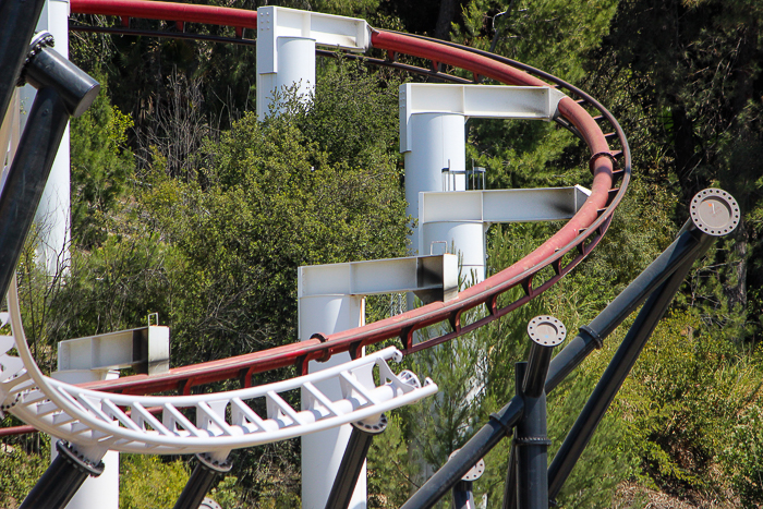 The West Coast Racers Rollercoaster under construction - American Coaster Enthusiasts Coaster Con 42 at Six Flags Magic Mountain in Valencia, California