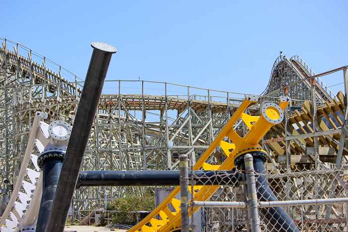 The West Coast Racers rollercoaster under construction - The American Coaster Enthusiasts Coaster Con 42 at Six Flags Magic Mountain in Valencia, California