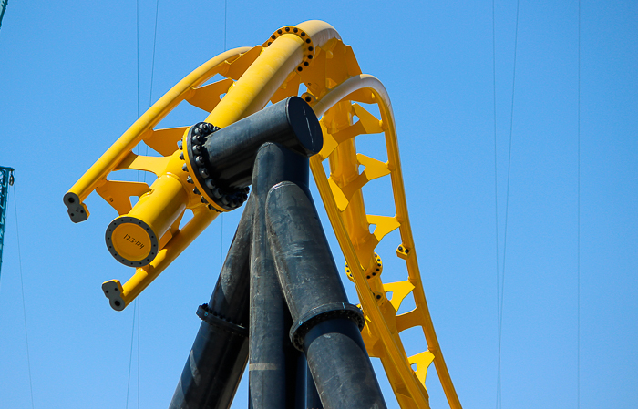 The West Coast Racers Rollercoaster under construction - The American Coaster Enthusiasts Coaster Con 42 at Six Flags Magic Mountain in Valencia, California