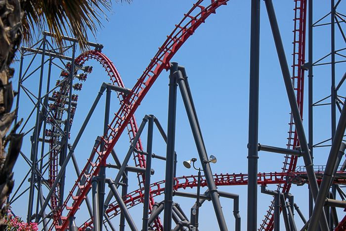 The X2 Rollercoaster - American Coaster Enthusiasts Coaster Con 42 at Six Flags Magic Mountain in Valencia, California