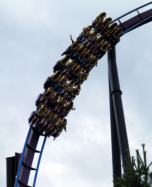 Batman The Dark Knight Rollercoaster at Six Flags New England, Agawam, Massachusetts