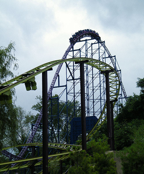 The Bizarro Rollercoaster at Six Flags New England, Agawam, Massachusetts