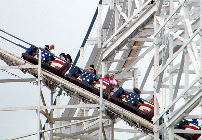 The Cyclone Rollercoaster at Six Flags New England, Agawam, Massachusetts