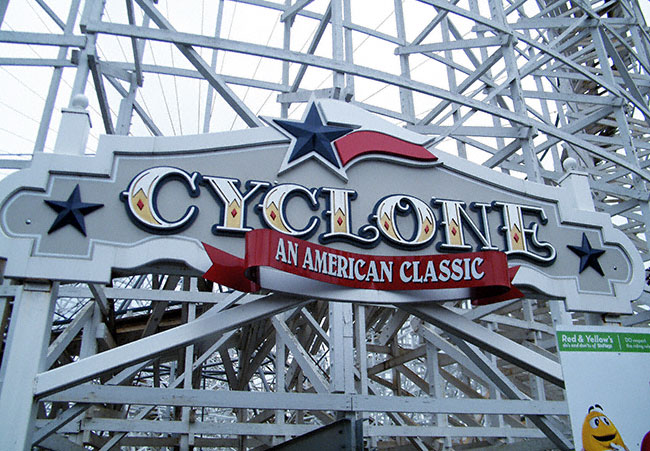 The Cyclone Rollercoaster at Six Flags New England, Agawam, Massachusetts