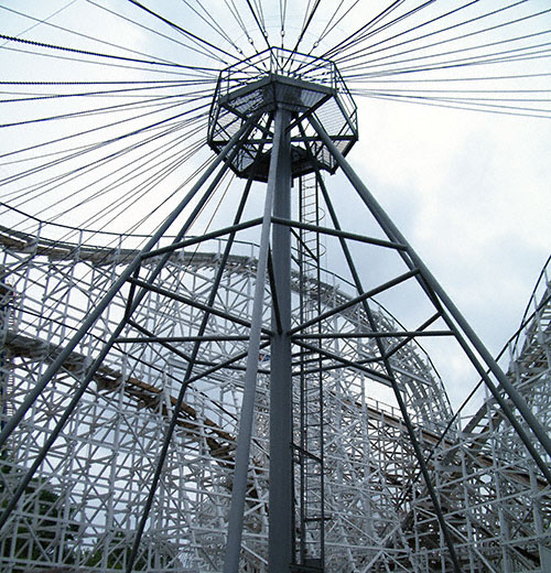 The Cyclone Rollercoaster at Six Flags New England, Agawam, Massachusetts