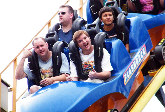 The Flashback Rollercoaster at Six Flags New England, Agawam, Massachusetts