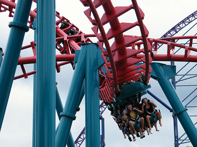 The Minderaser Rollercoaster at Six Flags New England, Agawam, Massachusetts