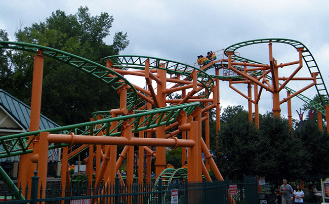 The Pandemonium Rollercoaster at Six Flags New England, Agawam, Massachusetts