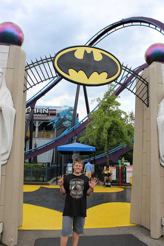 The Batman The Dark Knight roller coaster at Six Flags New England, Agawam, Massachusetts