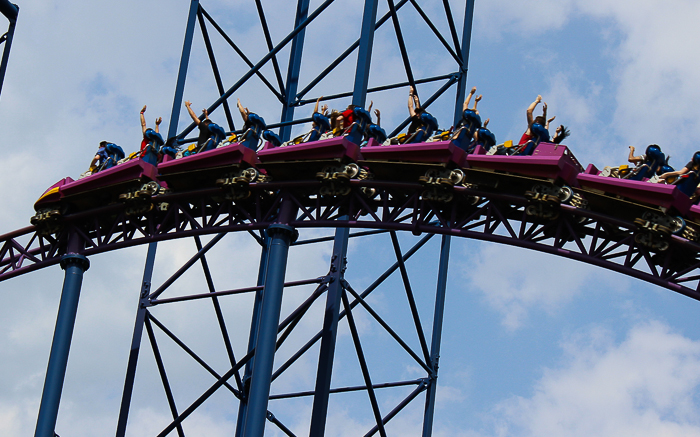 The Bizarro roller coaster at Six Flags New England, Agawam, Massachusetts