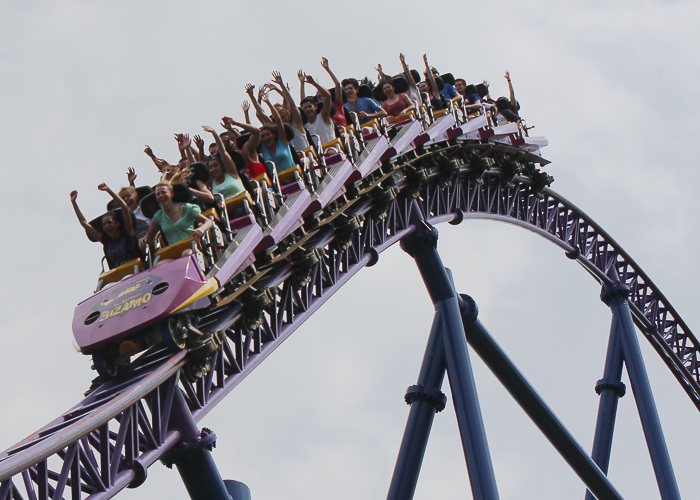 The Bizarro Roller Coaster at Six Flags New England, Agawam, Massachusetts