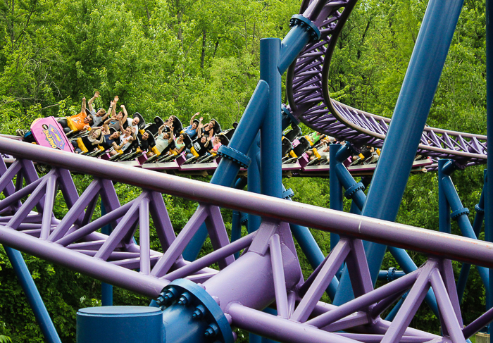 The Bizarro Roller Coaster at Six Flags New England, Agawam, Massachusetts