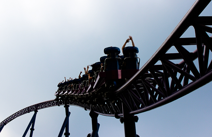 Bizarro roller coaster at Six Flags New England, Agawam, Massachusetts