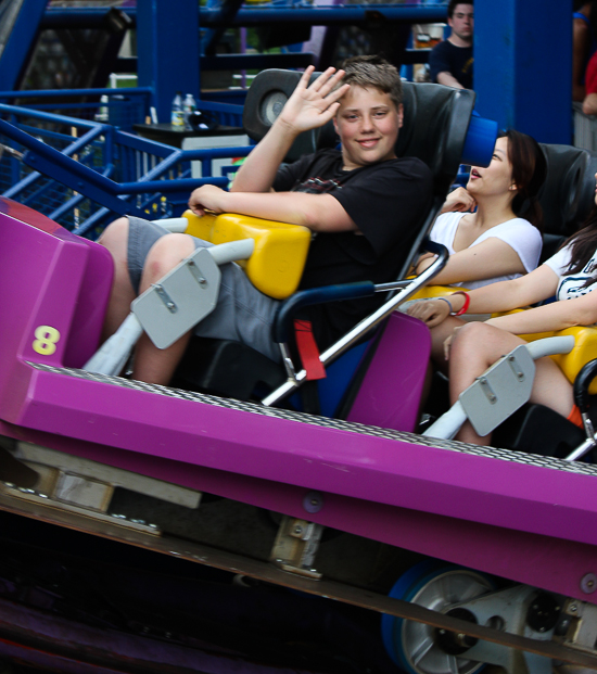 The Bizarro roller coaster at Six Flags New England, Agawam, Massachusetts