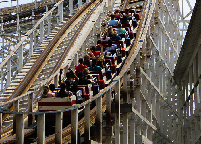 The Cyclone roller coaster at Six Flags New England, Agawam, Massachusetts