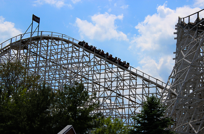 The Cyclone roller coaster at Six Flags New England, Agawam, Massachusetts
