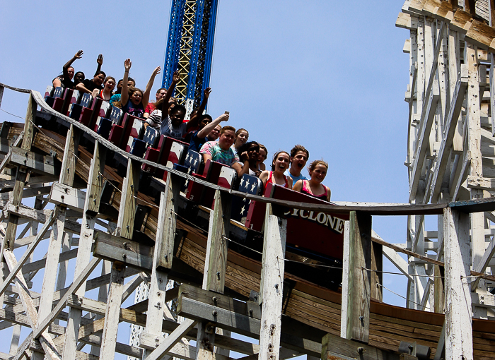 The Cyclone Roller Coaster at Six Flags New England, Agawam, Massachusetts