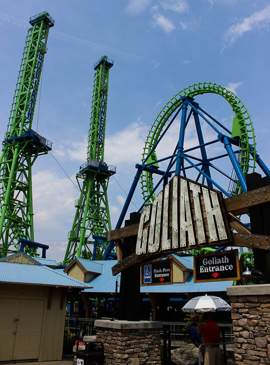 The Goliath roller coaster at Six Flags New England, Agawam, Massachusetts