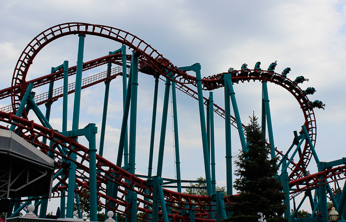 The Mind Eraser roller coaster at Six Flags New England, Agawam, Massachusetts