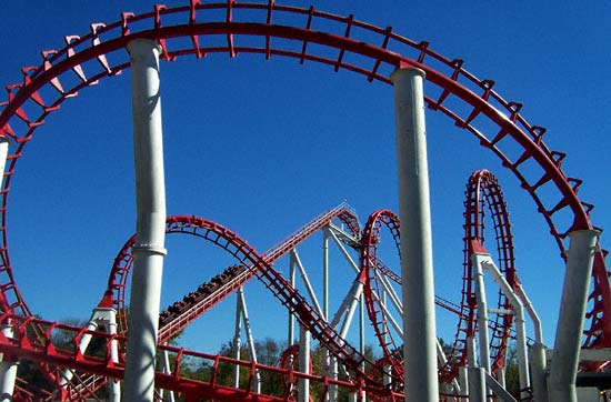 The Ninja Rollercoaster At Six Flags Over Georgia, Austell, GA