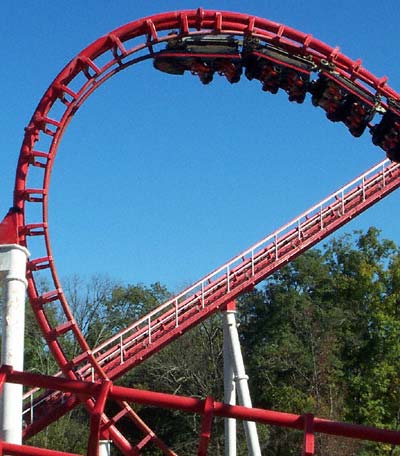 The Ninja Rollercoaster At Six Flags Over Georgia, Austell, GA