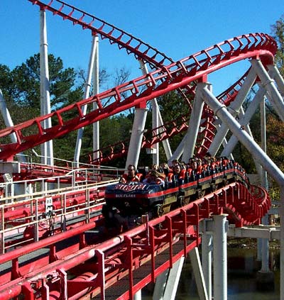 The Ninja Rollercoaster At Six Flags Over Georgia, Austell, GA