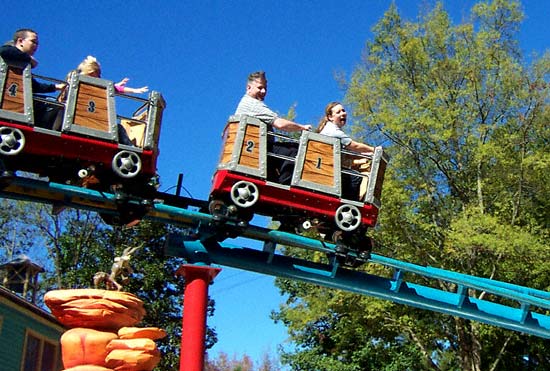 The Wile E. Coyote Canyon Blaster Rollercoaster at Six Flags Over Georgia, Austell, GA