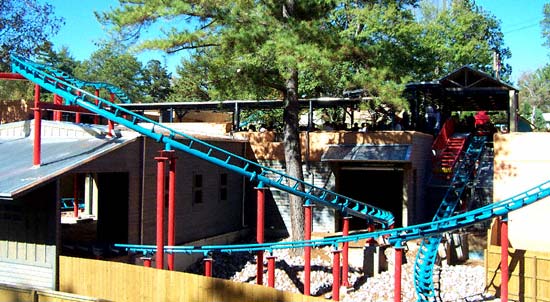 The Wile E. Coyote Canyon Blaster Rollercoaster at Six Flags Over Georgia, Austell, GA