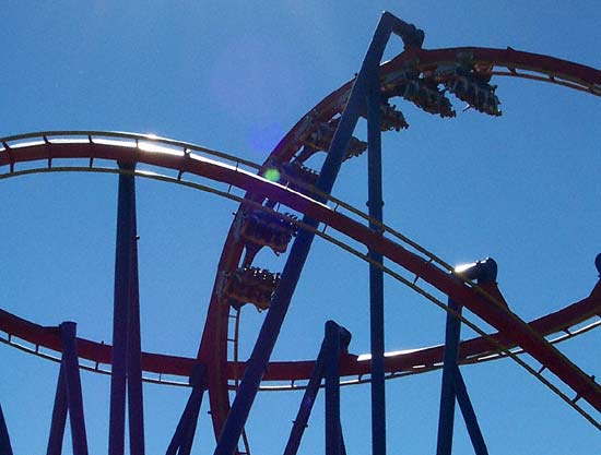 The Superman Ultimate Flight Rollercoaster At Six Flags Over Georgia, Austell, GA